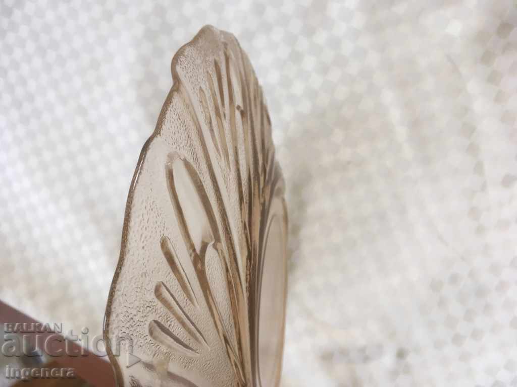 TRAY SALATIER FRUITER GLASS RELIEF COLORED OF SOCA - 5