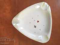 PORCELAIN ASHTRAY FOR CARD PLAYERS FROM THE 50's