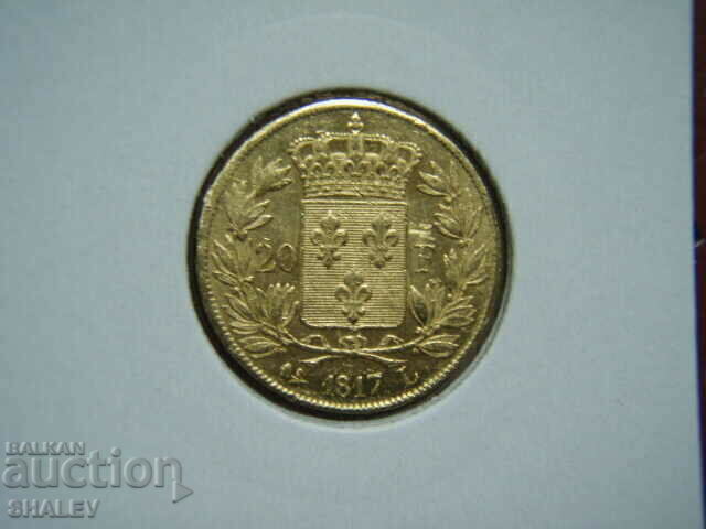 Licitație 20 franci 1817 L Franța (20 franci Franța) - AU (aur)