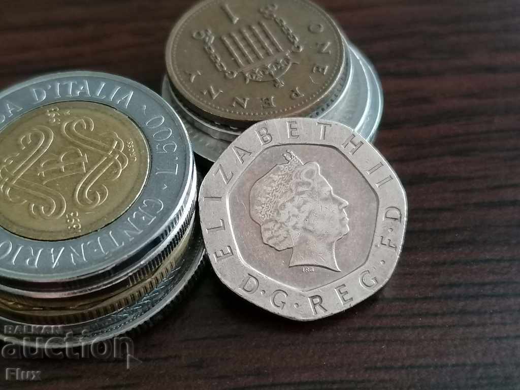 Coin - Great Britain - 20 pence 2002 with price 3.25 BGN | € 1.66 Coin - Great Britain - 20 pence 2002 with price 3.25 BGN | € 1.66