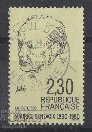 1990. France. The 100th anniversary of the birth of Maurice Geneva.