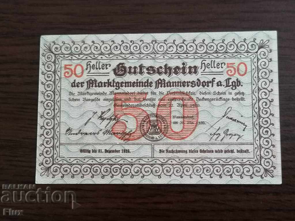 Banknote - Austria - 50 UNC 1920 with price 7.00 BGN | € 3.58 Banknote - Austria - 50 UNC 1920 with price 7.00 BGN | € 3.58