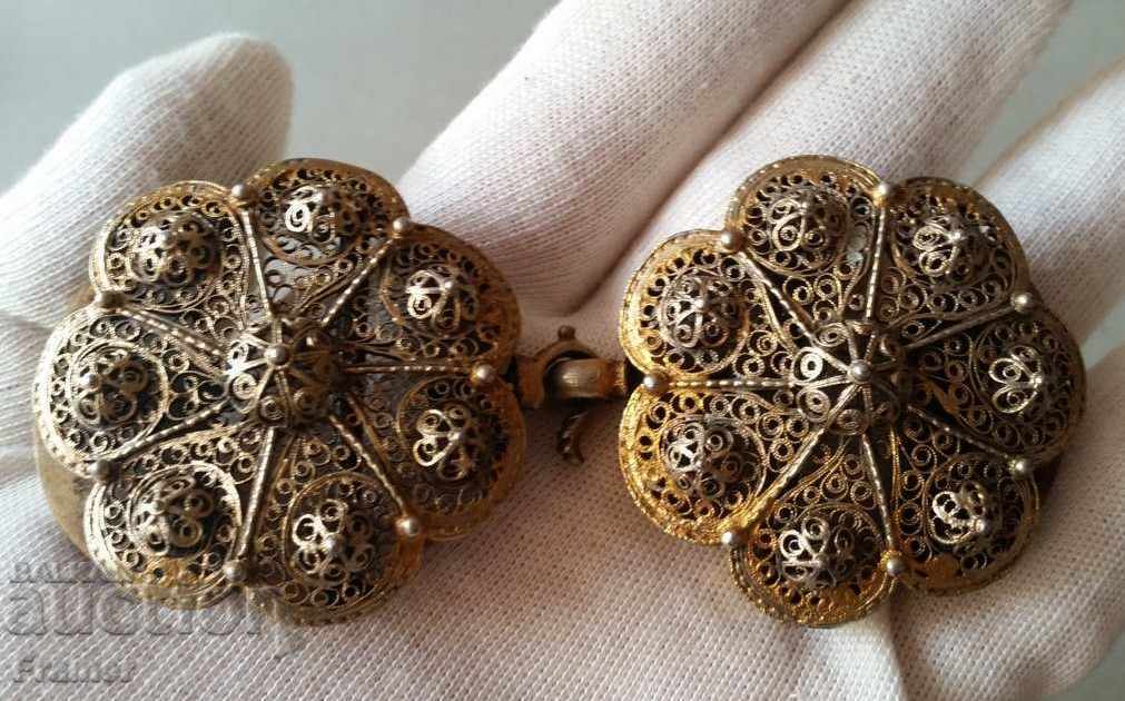 Revival SILVER filigree with gilded buckles