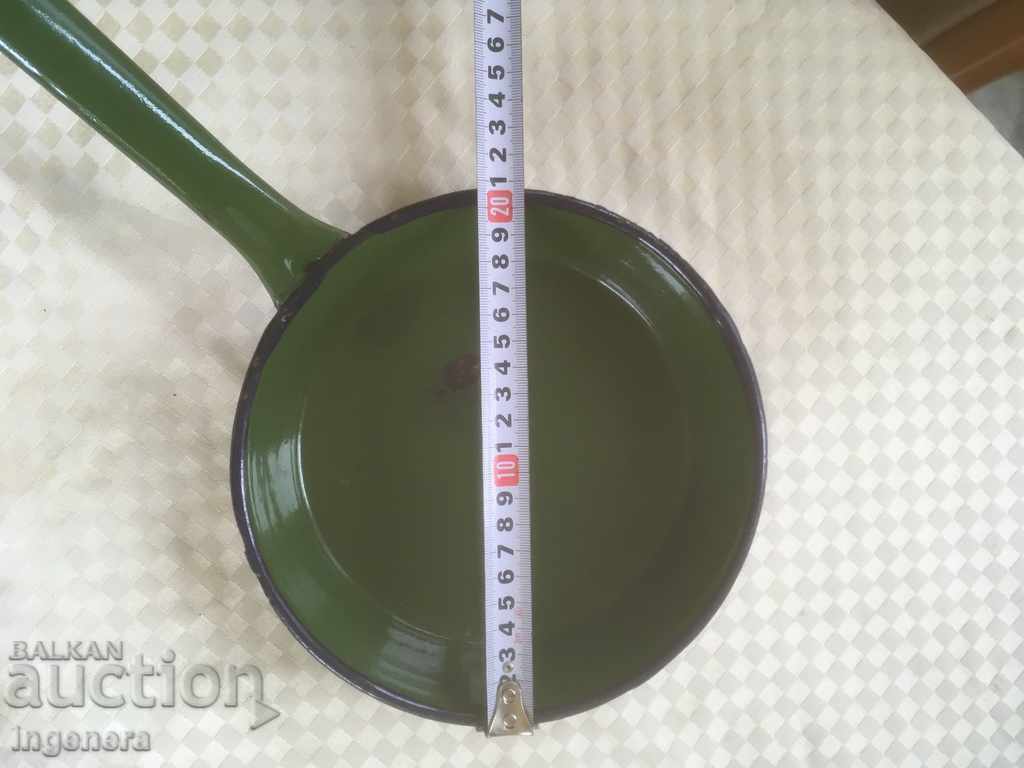 ENAMELED PAN -TONCHO STAEVSKI-TROYAN FROM THE 60'S COURT with price 15.00 BGN | € 7.67 ENAMELED PAN -TONCHO STAEVSKI-TROYAN FROM THE 60'S COURT with price 15.00 BGN | € 7.67