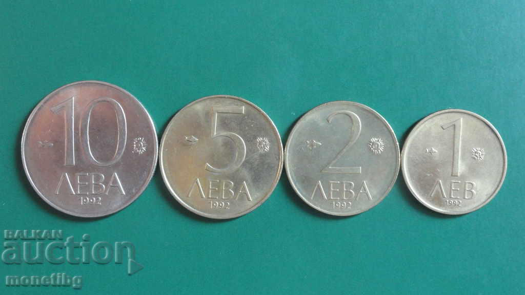 Bulgaria 1992 - 1, 2, 5 și 10 BGN