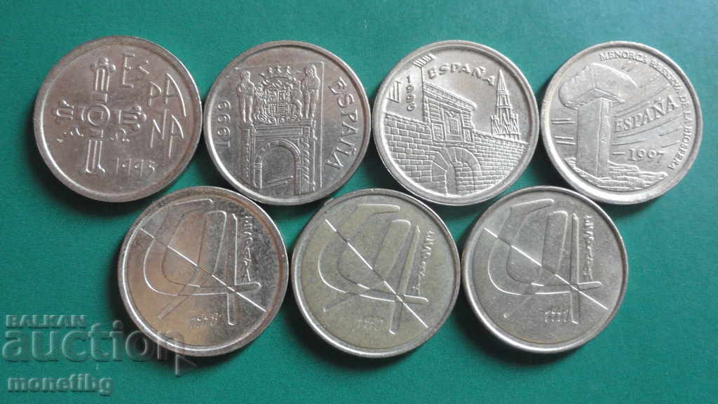 Spain - 5 pesetas (7 pieces)