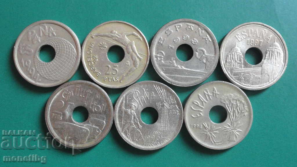 Παράδοση Ισπανία - 25 πεσέτες (7 τεμάχια) Παράδοση Ισπανία - 25 πεσέτες (7 τεμάχια)