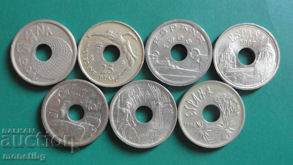 Spania - 25 pesetas (7 bucăți) - 6