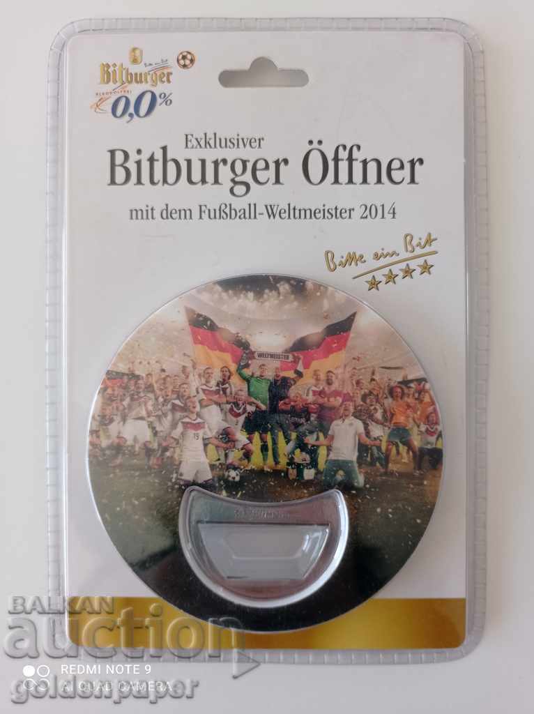 Opener, unprinted, Bitburger .football