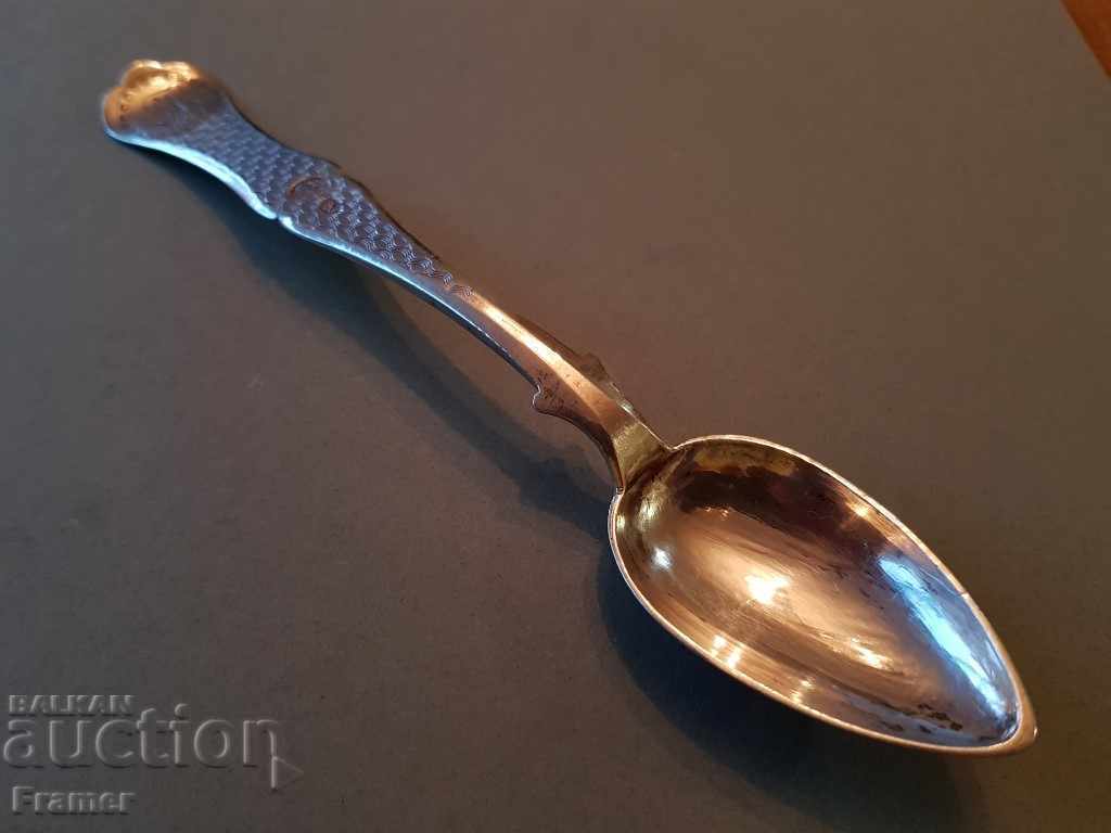 An 1887 Ottoman SILVER Renaissance Scoop Spoon - 5 An 1887 Ottoman SILVER Renaissance Scoop Spoon - 5