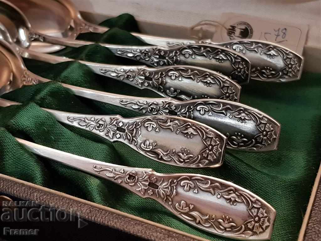 Silver silver spoons spoons Russian Russia 875 in box - 5