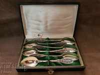 Silver silver spoons spoons Russian Russia 875 in a box