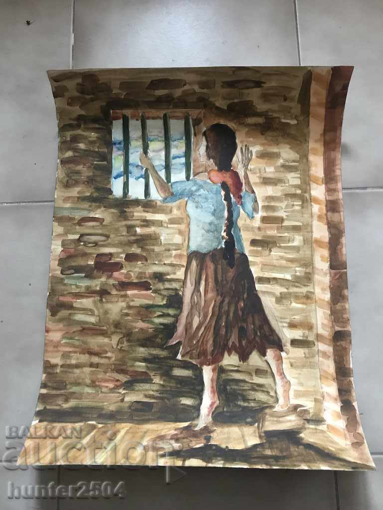 Pictura - Komsomolka - acuarela 35/47 cm