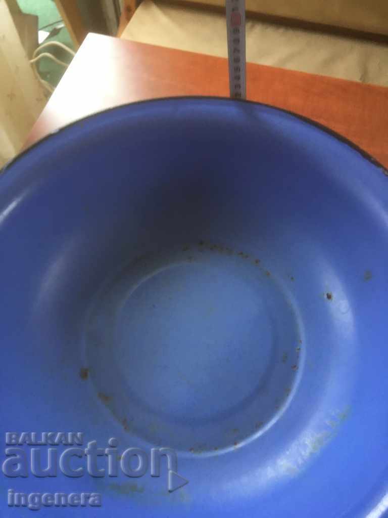 METAL ENAMELED ANTIQUE BASIN-1955 - 5