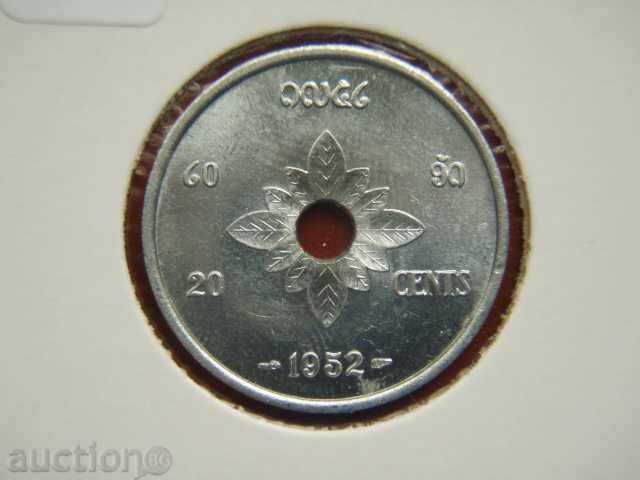 20 Cents 1952 Laos - Unc с цена 7.89 лв. | € 4.03 20 Cents 1952 Laos - Unc с цена 7.89 лв. | € 4.03