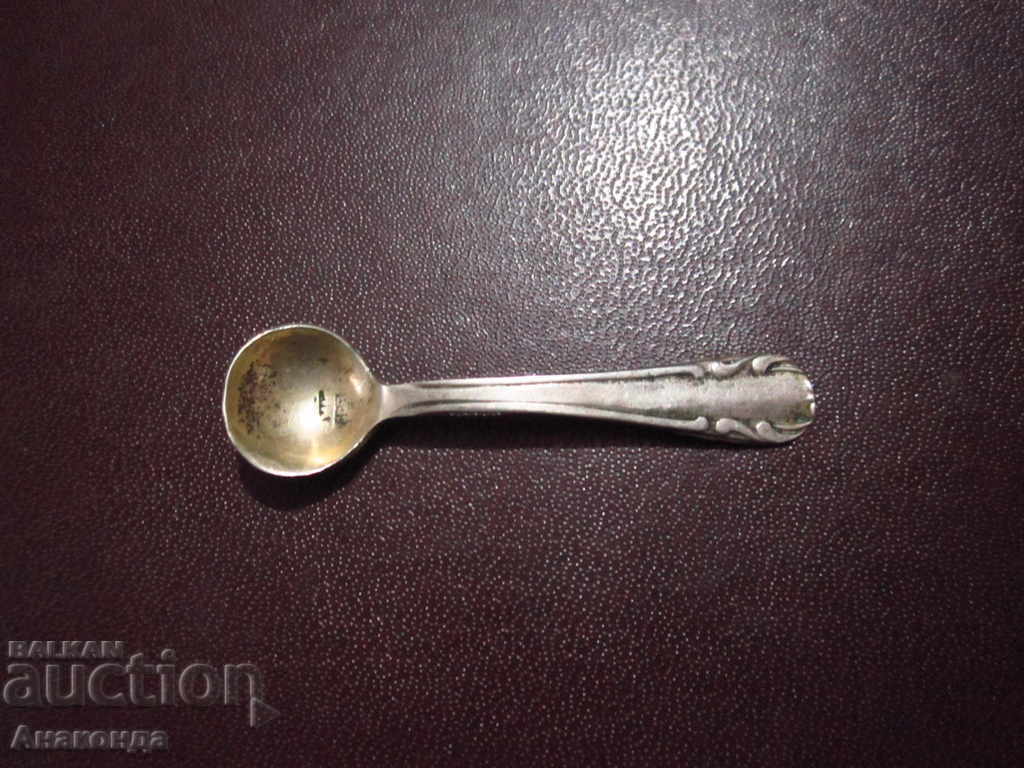 Silver spoon for Mustard or caviar marked Antique