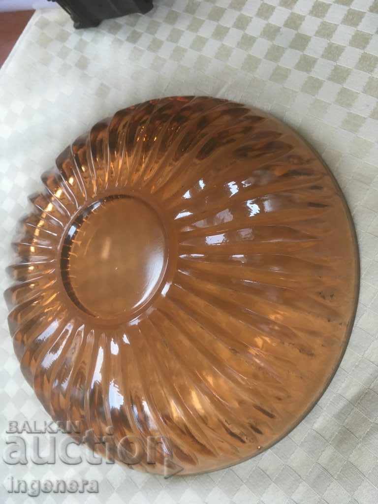 BOWL GLASS RELIEF THICK-WALLED ANCIENT FRUIT BREAKER - 5 BOWL GLASS RELIEF THICK-WALLED ANCIENT FRUIT BREAKER - 5