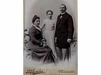 1903 PLOVDIV OLD FAMILY PHOTO PHOTO CARDBOARD OF PRINCIPALITIES