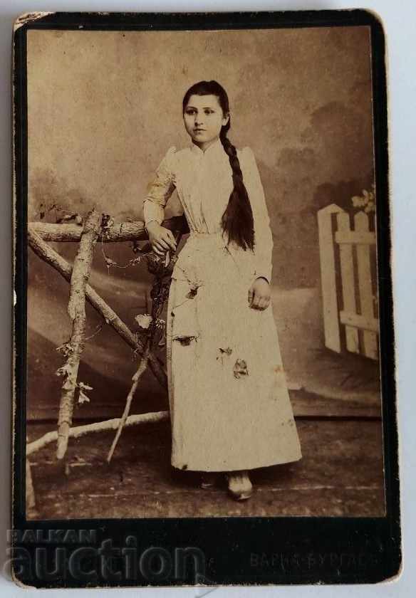 1890 VARNA OLD PHOTO PHOTO CARTON PORTRAIT
