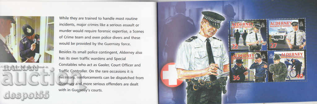 2003. Alderney. Social services in Alderney - Police. Carnet. with price 12.50 BGN | € 6.39 2003. Alderney. Social services in Alderney - Police. Carnet. with price 12.50 BGN | € 6.39