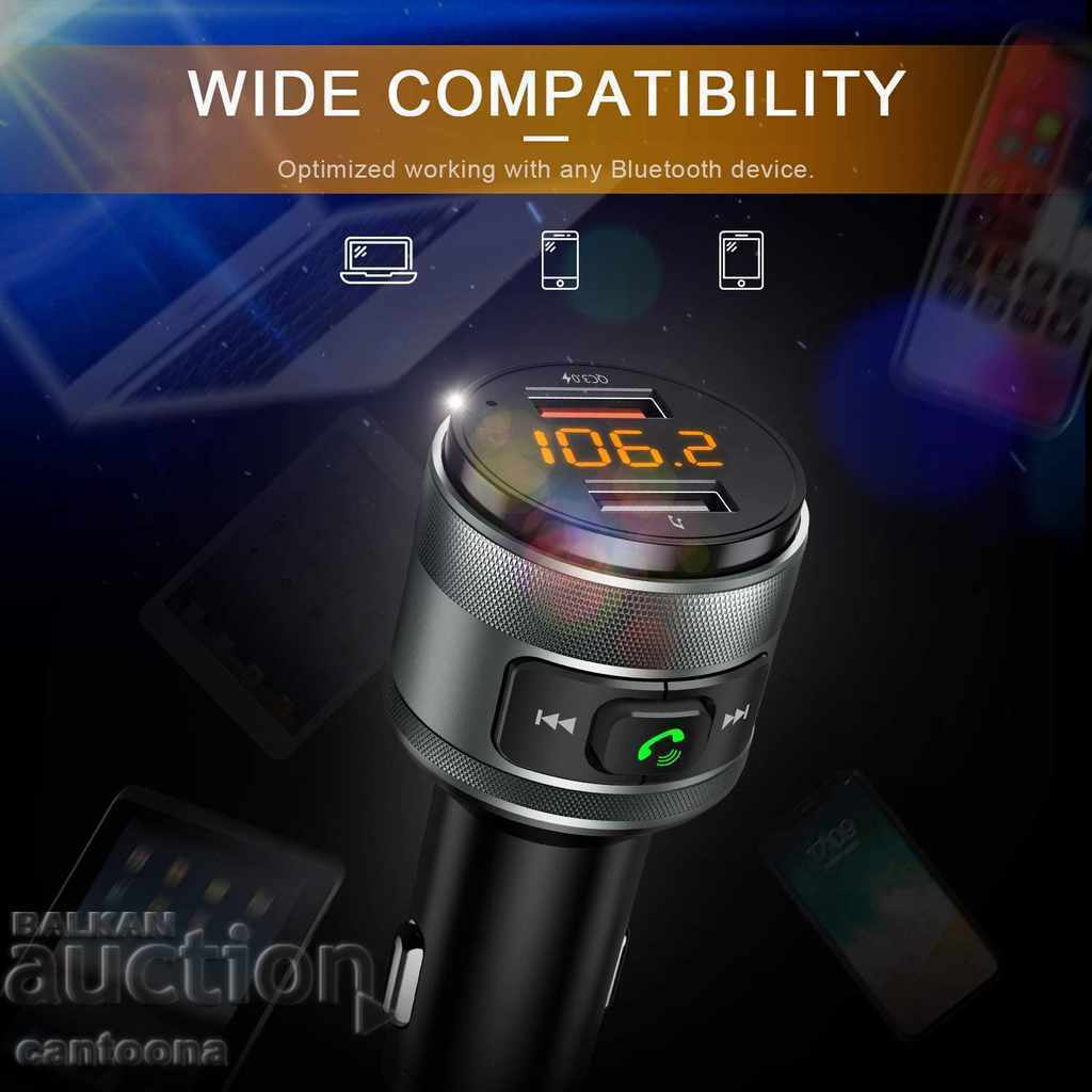 Delivery of FM transmitter Bluetooth 5.0, QC 3.0, VOLTMETER, MP3, 2 x USB Delivery of FM transmitter Bluetooth 5.0, QC 3.0, VOLTMETER, MP3, 2 x USB