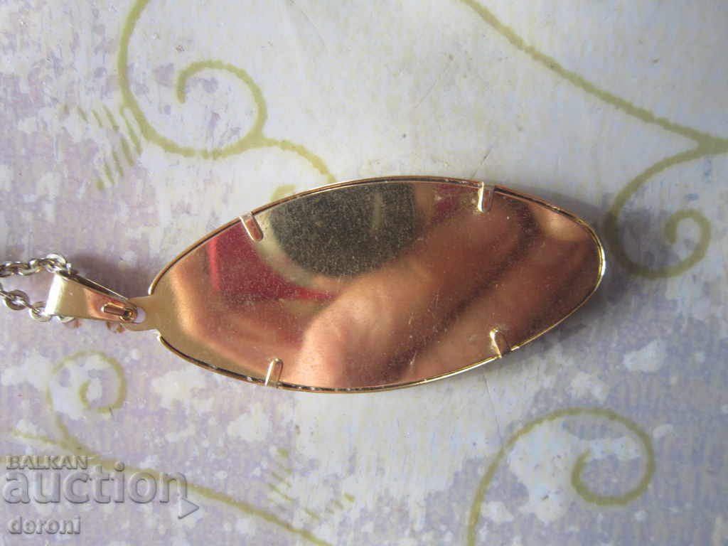 Auction Incredibly gilded necklace necklace Amerik FBM with a medallion Auction Incredibly gilded necklace necklace Amerik FBM with a medallion