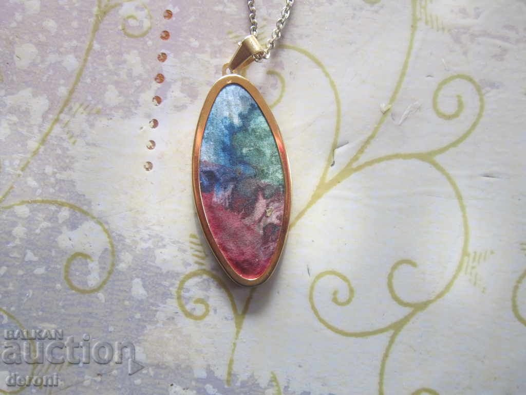 Incredibly gilded necklace necklace Amerik FBM with a medallion - 7 Incredibly gilded necklace necklace Amerik FBM with a medallion - 7