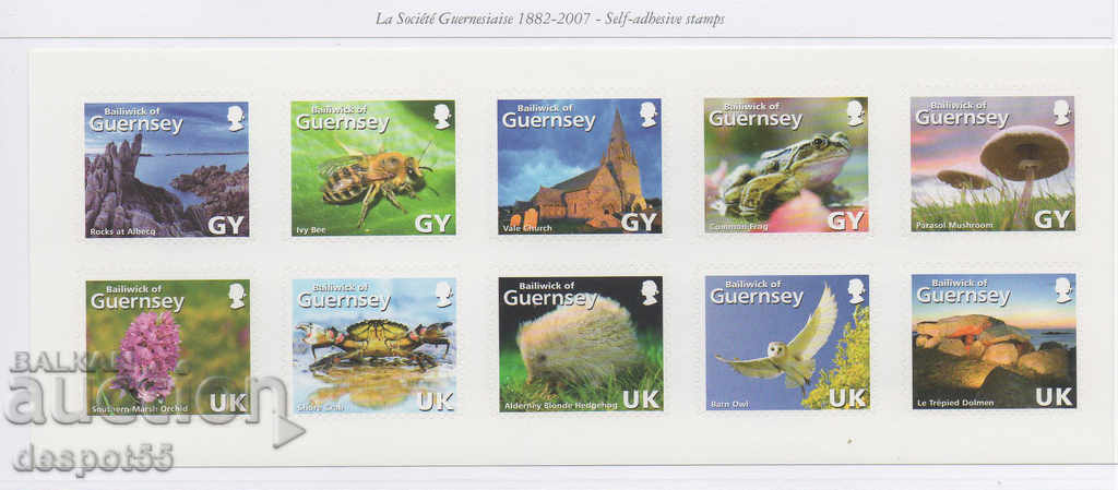 2007. Guernsey. 125 years on "La Societe Guernesiaise. Block.
