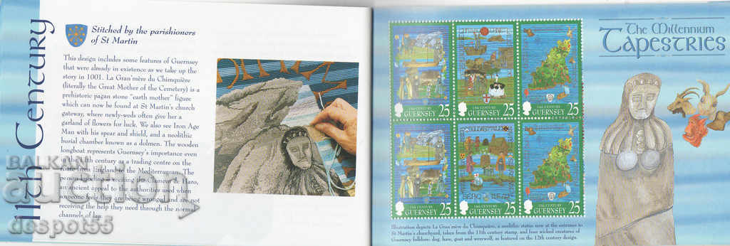 1998. Guernsey. 1000 years of Guernsey tapestries. Carnet. with price 20.00 BGN | € 10.23 1998. Guernsey. 1000 years of Guernsey tapestries. Carnet. with price 20.00 BGN | € 10.23