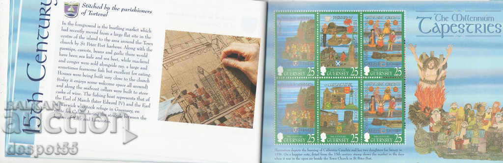 Delivery of 1998. Guernsey. 1000 years of Guernsey tapestries. Carnet. Delivery of 1998. Guernsey. 1000 years of Guernsey tapestries. Carnet.