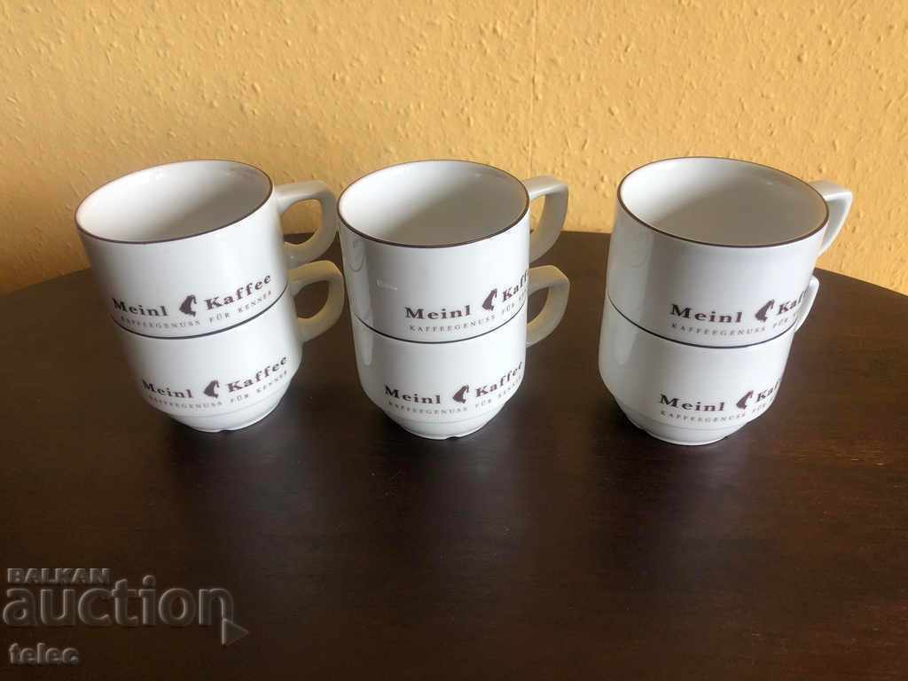Set of 6 coffee cups - Czech porcelain