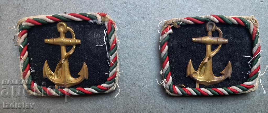Two Naval insignia with anchors Two Naval insignia with anchors
