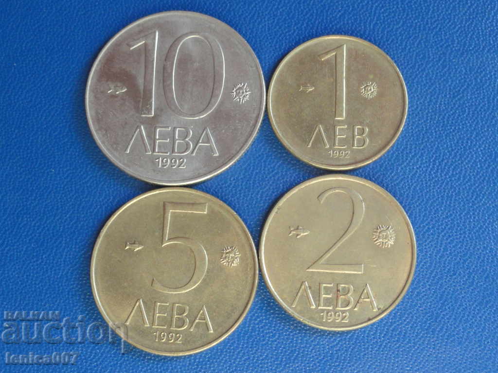 Auction Bulgaria 1992 - Lot of coins (4 pieces) Auction Bulgaria 1992 - Lot of coins (4 pieces)