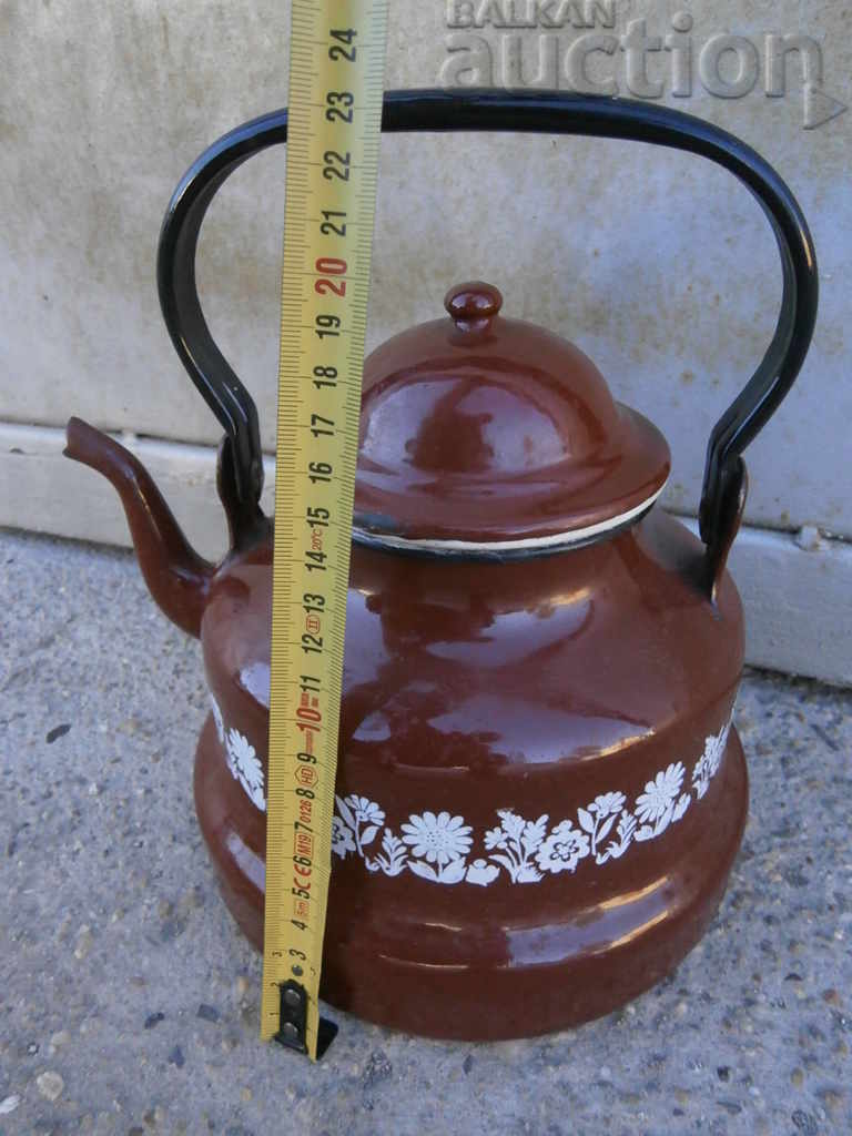 large retro vintage enameled teapot 50s - 5 large retro vintage enameled teapot 50s - 5