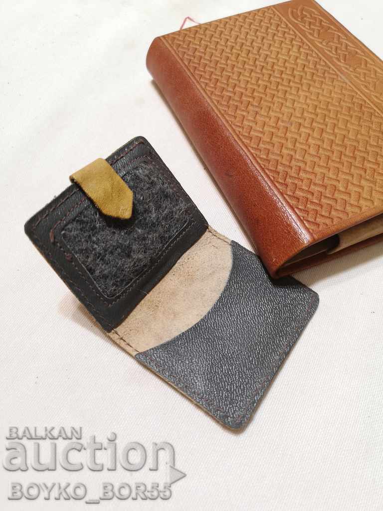 Two Vintage Branded Leather Cases Notebooks Genuine Leather - 7 Two Vintage Branded Leather Cases Notebooks Genuine Leather - 7