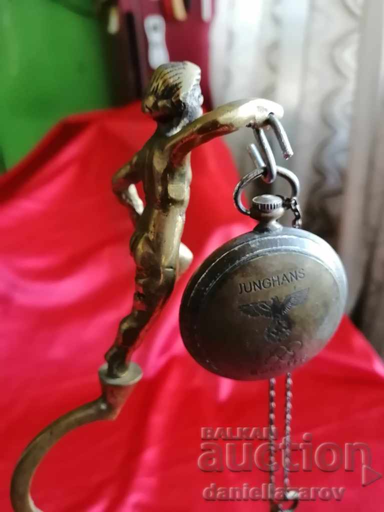 Auction Unique! Baroque Stand for Pocket Watch Bronze and Onyx Auction Unique! Baroque Stand for Pocket Watch Bronze and Onyx