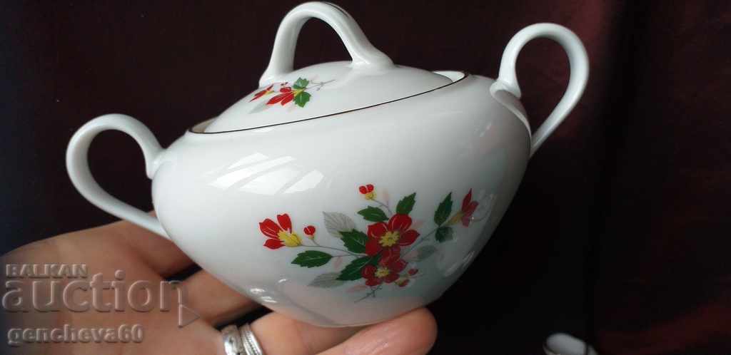 Delivery of Beautiful German porcelain jugs with floral motifs