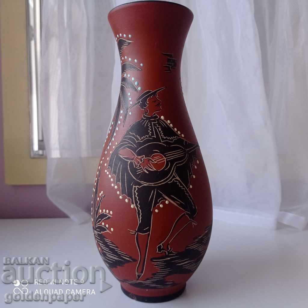 Vase handmade from the 50's -M. L. spangenberg