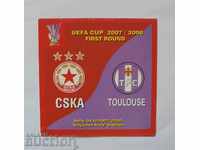 Πρόγραμμα ποδοσφαίρου ΤΣΣΚΑ Σόφιας - Τουλούζη 2007 UEFA