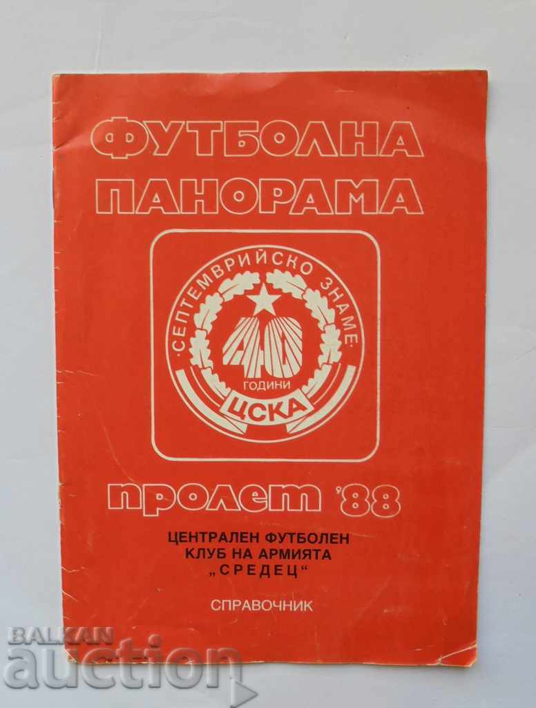 Football program CSKA Sofia Spring 1988