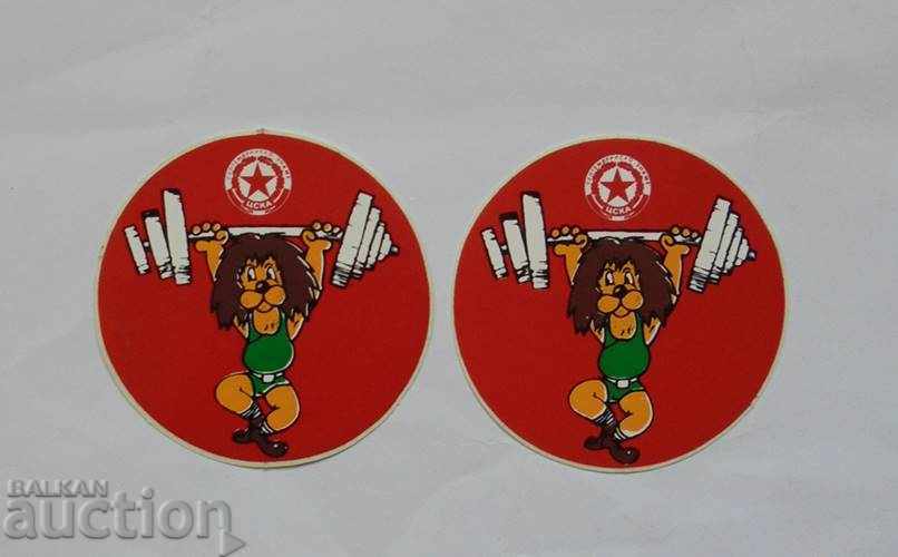 2 stickers CSKA Sofia Weightlifting