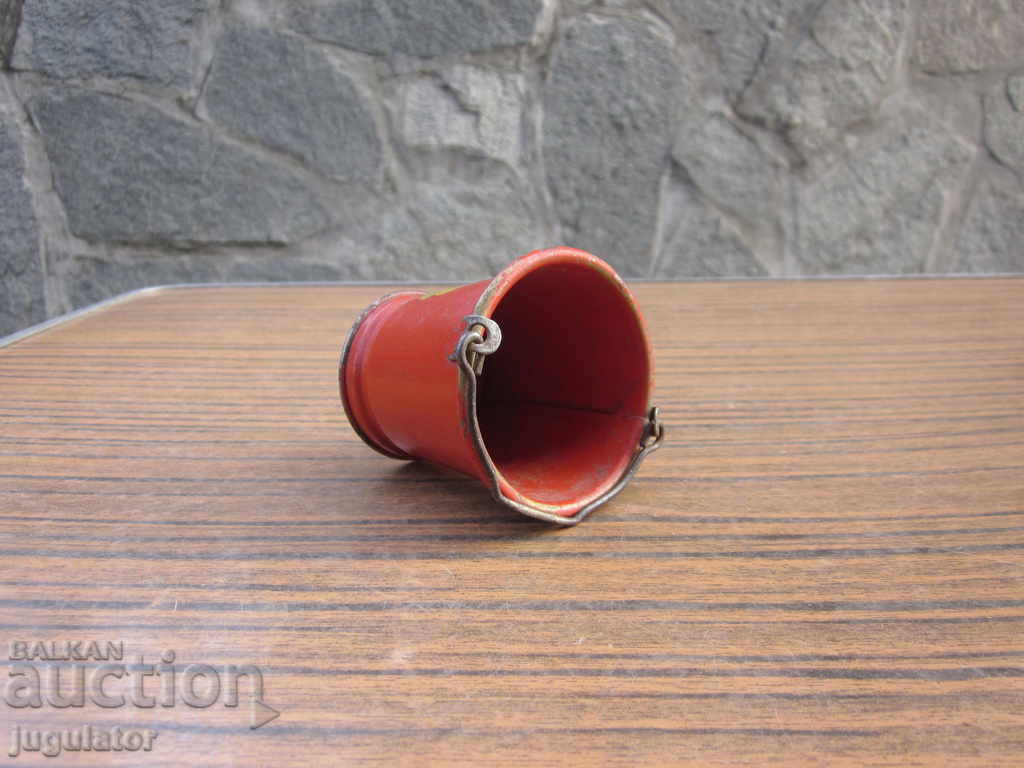 vintage μεταλλικό τσίγκινο κουβά παιδικό παιχνίδι - 5