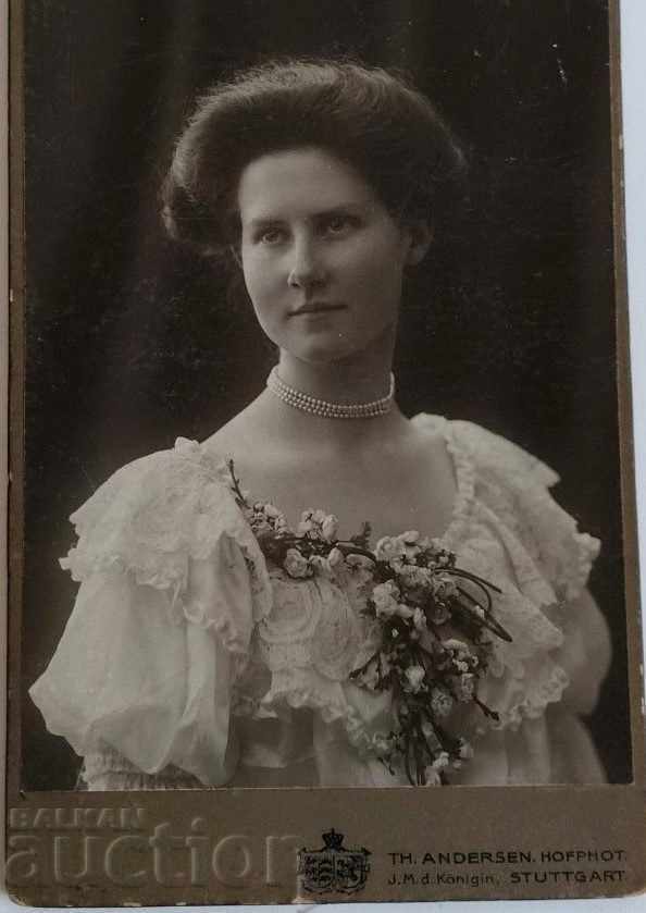 1907 FOTO VECHE FOTO CARTON PORTRET FEMEIE FEMEIN