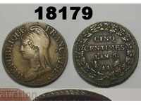 Franta 5 centimes 1796 Lan 5 AA XF + Excelent!
