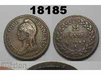 Рядкост! Франция 2 Decimes 1795 Lan4 A Прекрасна монета