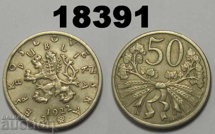 Τσεχοσλοβακία 50 halera 1922 Εξαιρετικό νόμισμα
