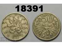 Cehoslovacia 50 halera 1922 Monedă excelentă