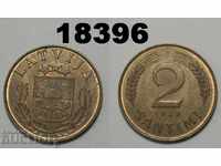 Letonia 2 centime 1939 Excelent monedă
