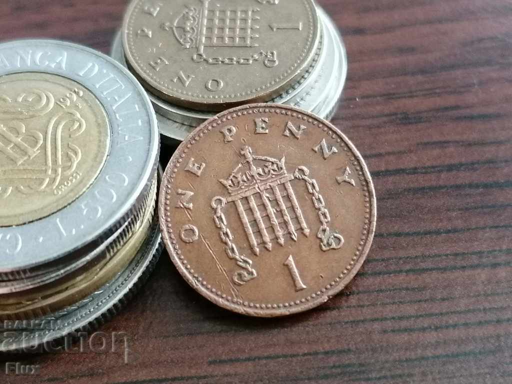 Монета - Великобритания - 1 пени | 1988г.