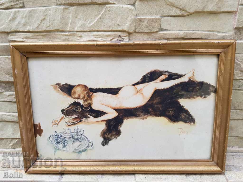 Auction  Collection painting erotica watercolor 1930 Dechi Vladikin